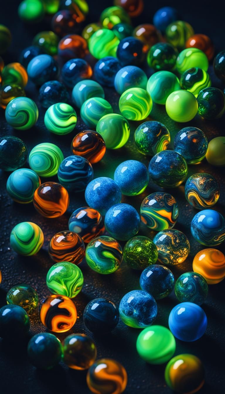 Glow in the dark marbles