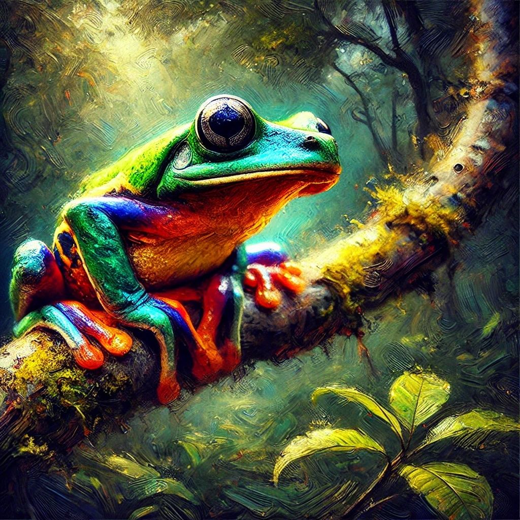 Colorful Frog In The Rainforest