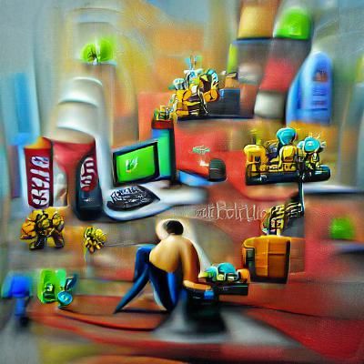 Busy Life - Acrylic on Canvas Painting beautiful concept art...
