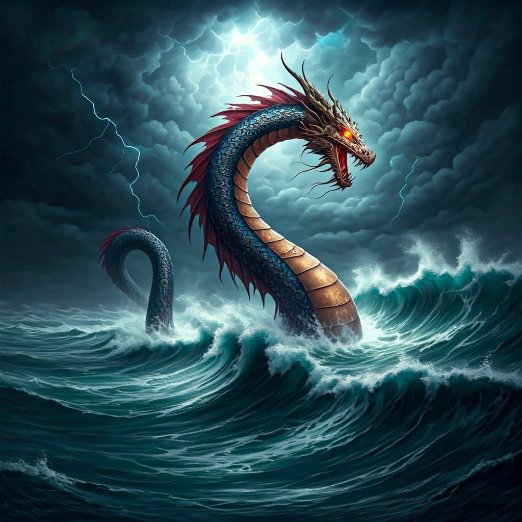 Jörmungandr the world Serpent   by @Gokiburi
