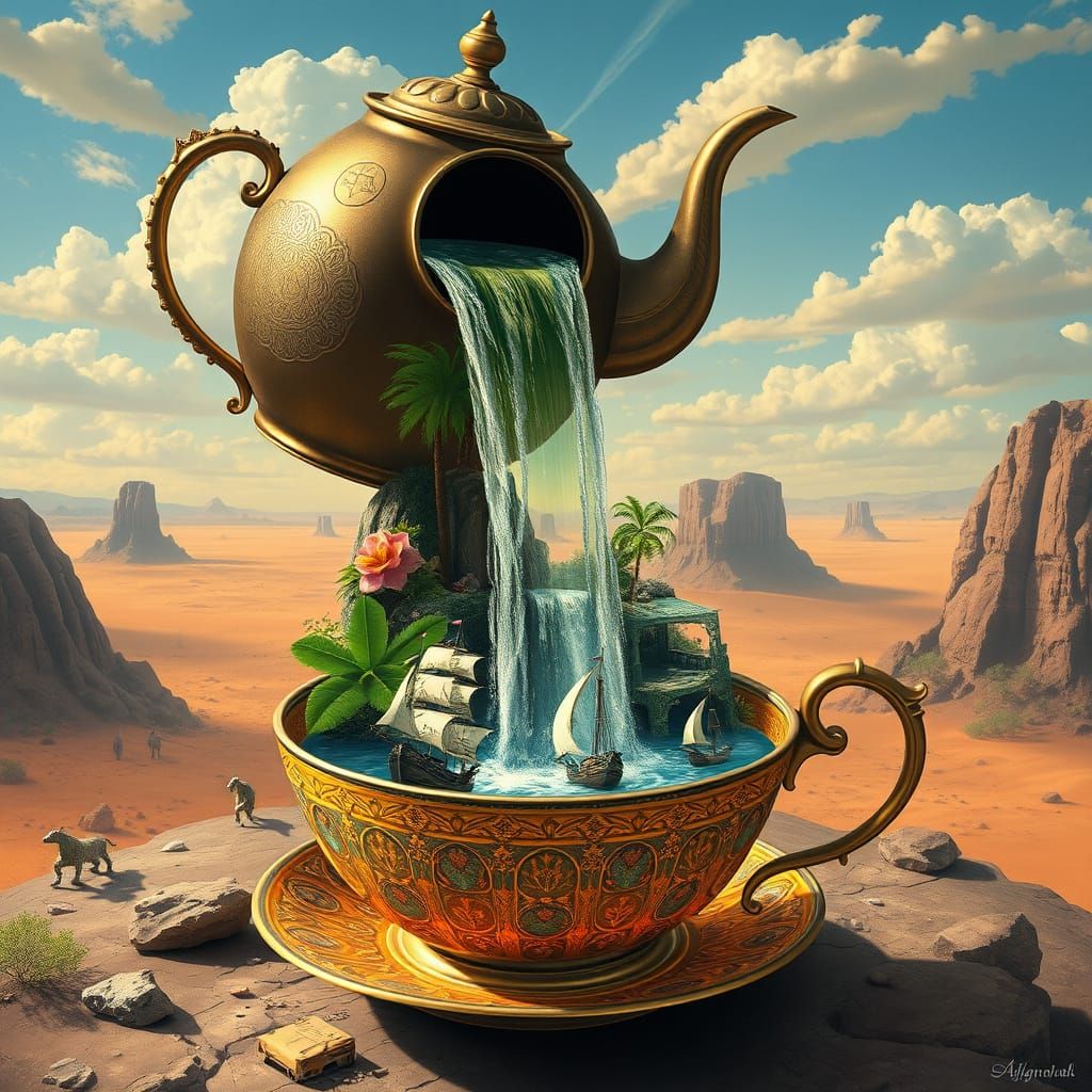 Surreal Carribean Tea  by @Warlock11