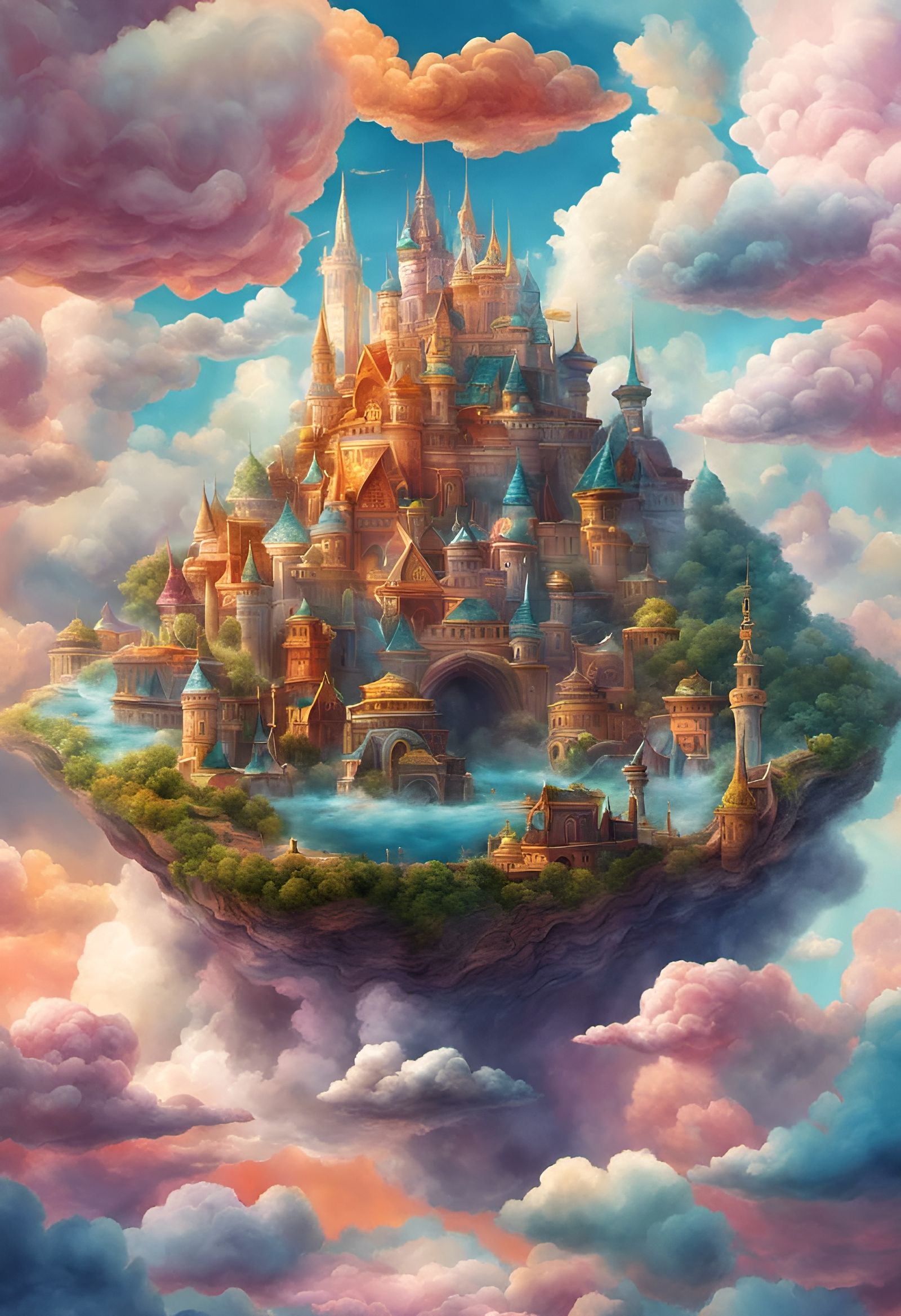 City in the Sky - AI Generated Artwork - NightCafe Creator