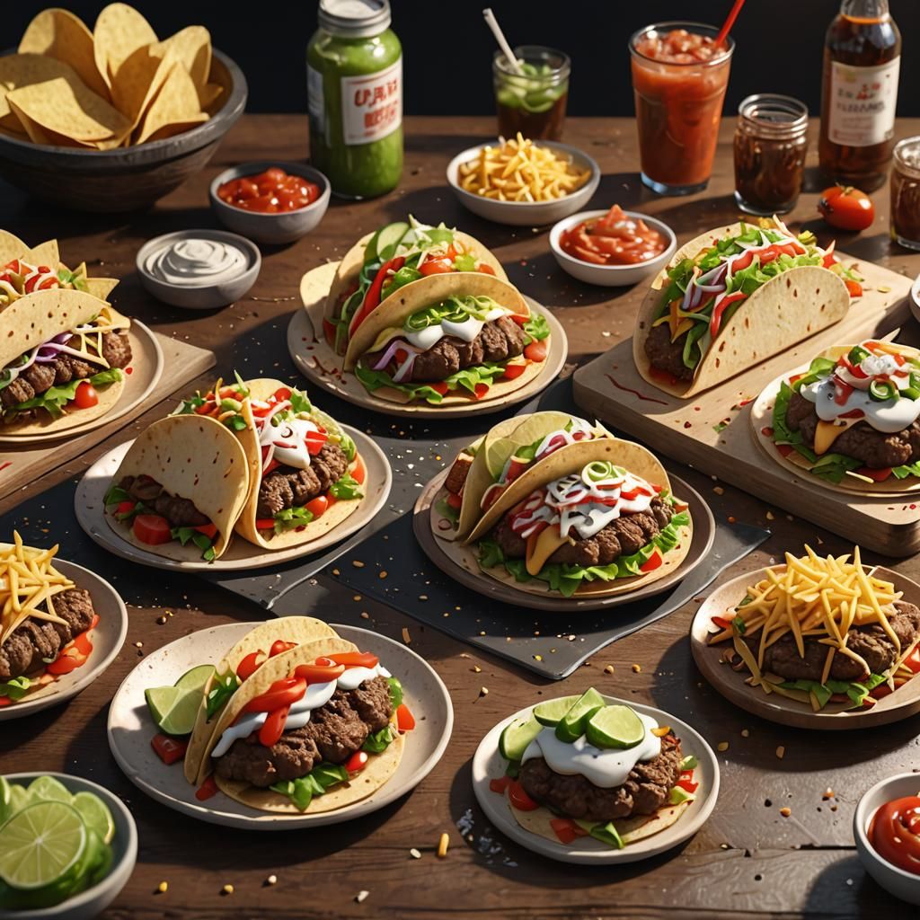 tacos and burgers made from compacted sawdust