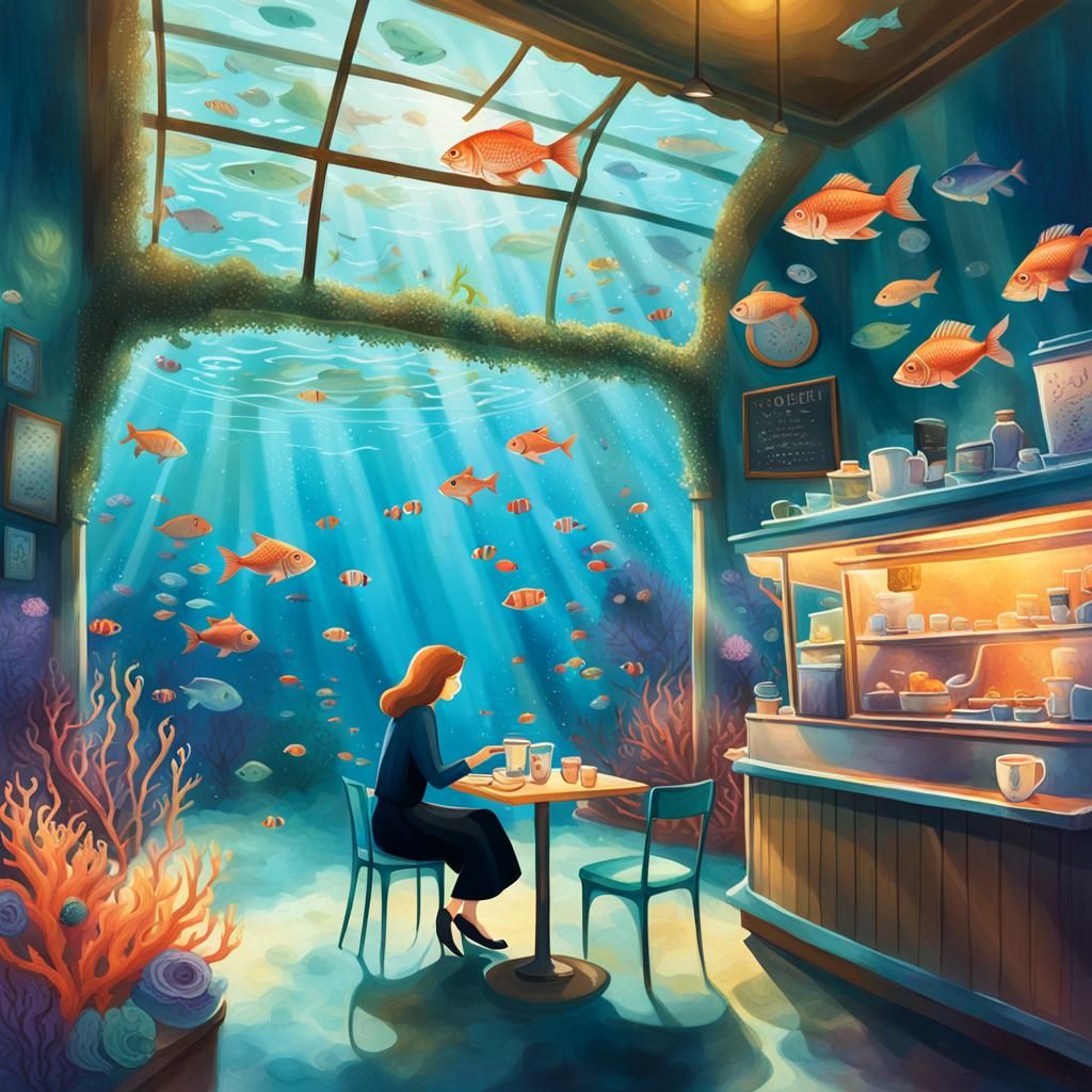Underwater coffee shop