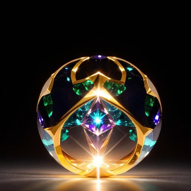 300mm Macro photo of a pristine_mystical_orb