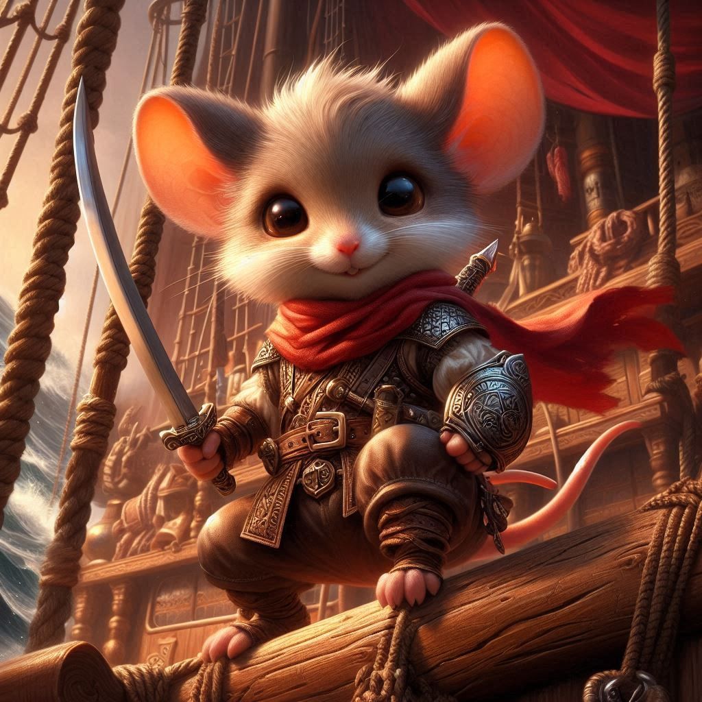 Swashbuckling Mouse Going on Adventures  by @Hawk