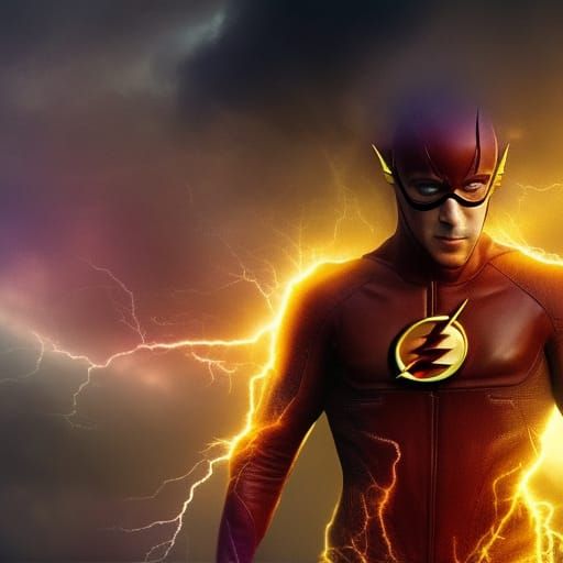 Ryan Reynolds as The Flash going through a time portal made ...