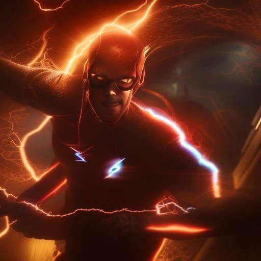 Ryan Reynolds as The Flash going through a time portal made ...