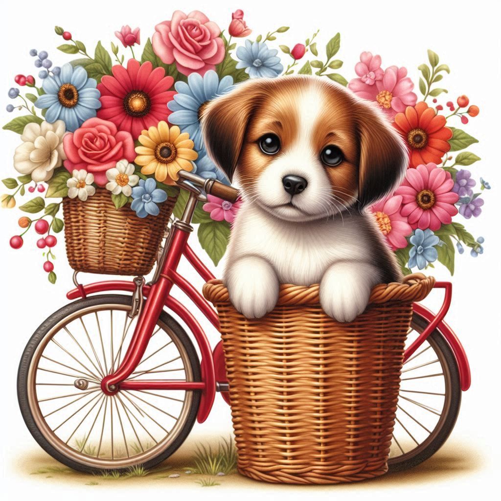 Clipart - cute puppy