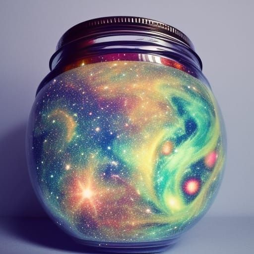 Galaxy in a jar - AI Generated Artwork - NightCafe Creator