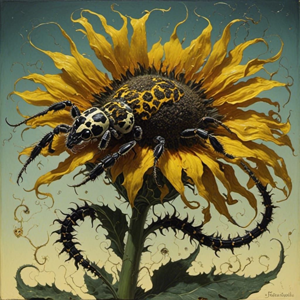 <lora:Chimera Savage:1.0>  Sunflower 