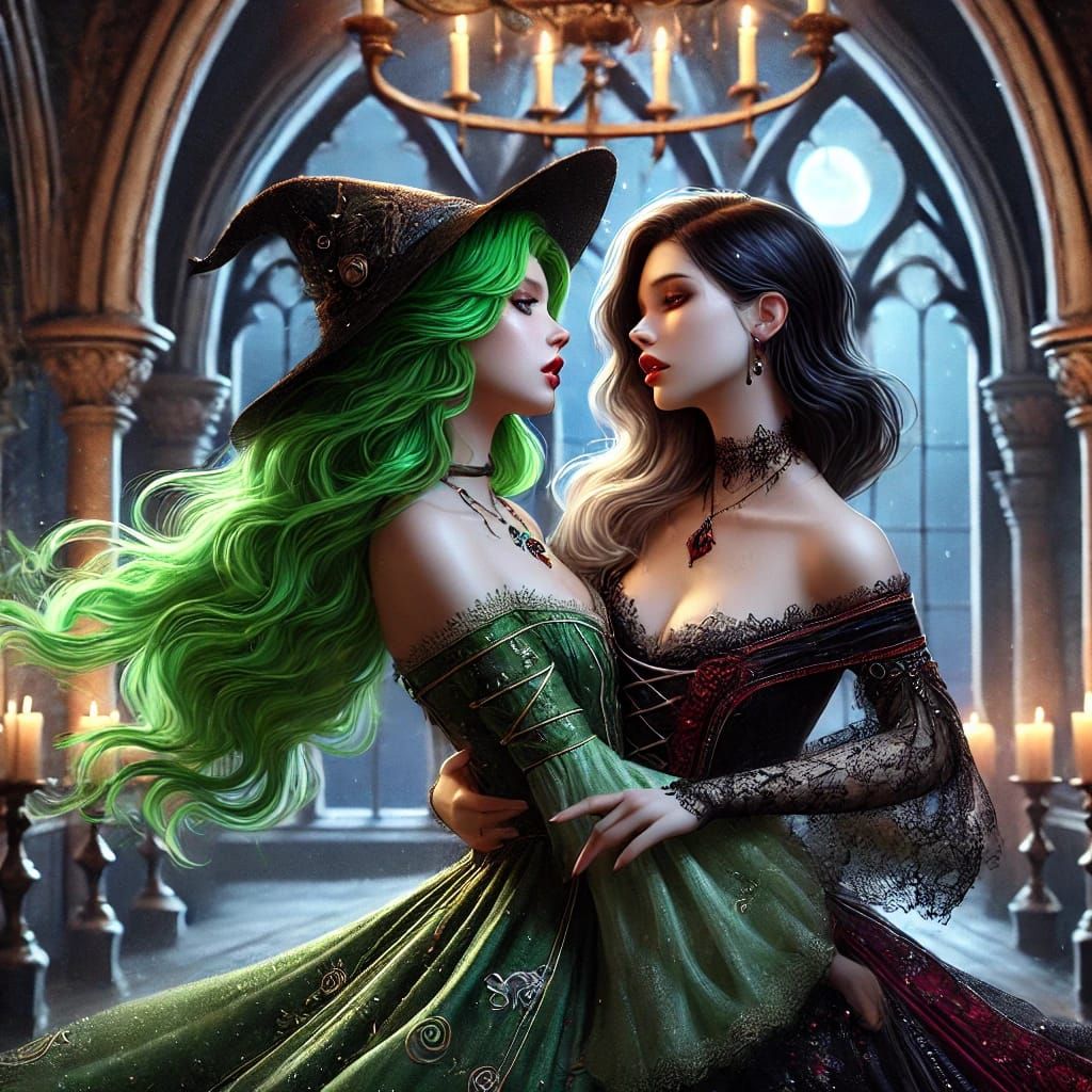 The witch and her wife are dancing, choose your prefered in ...