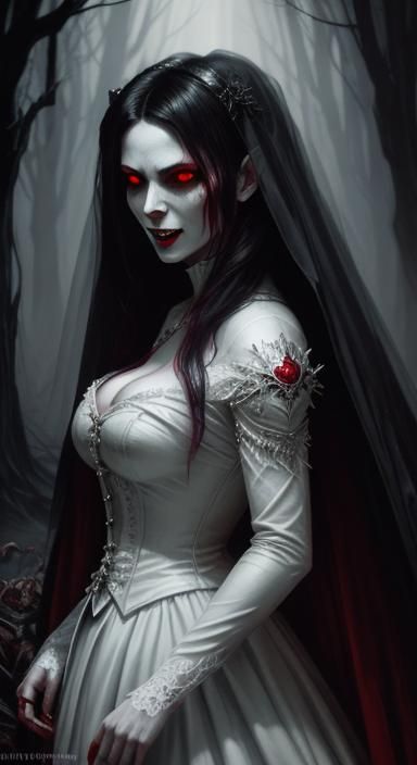 Terrifying shadow vampire, violent, red eyes, sharp teeth. Vampire ...