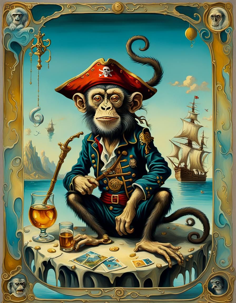 "The Pirate Monkey"  by @Sir Katsoo of Hill River