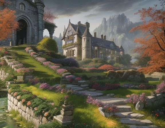 Garden near an estate