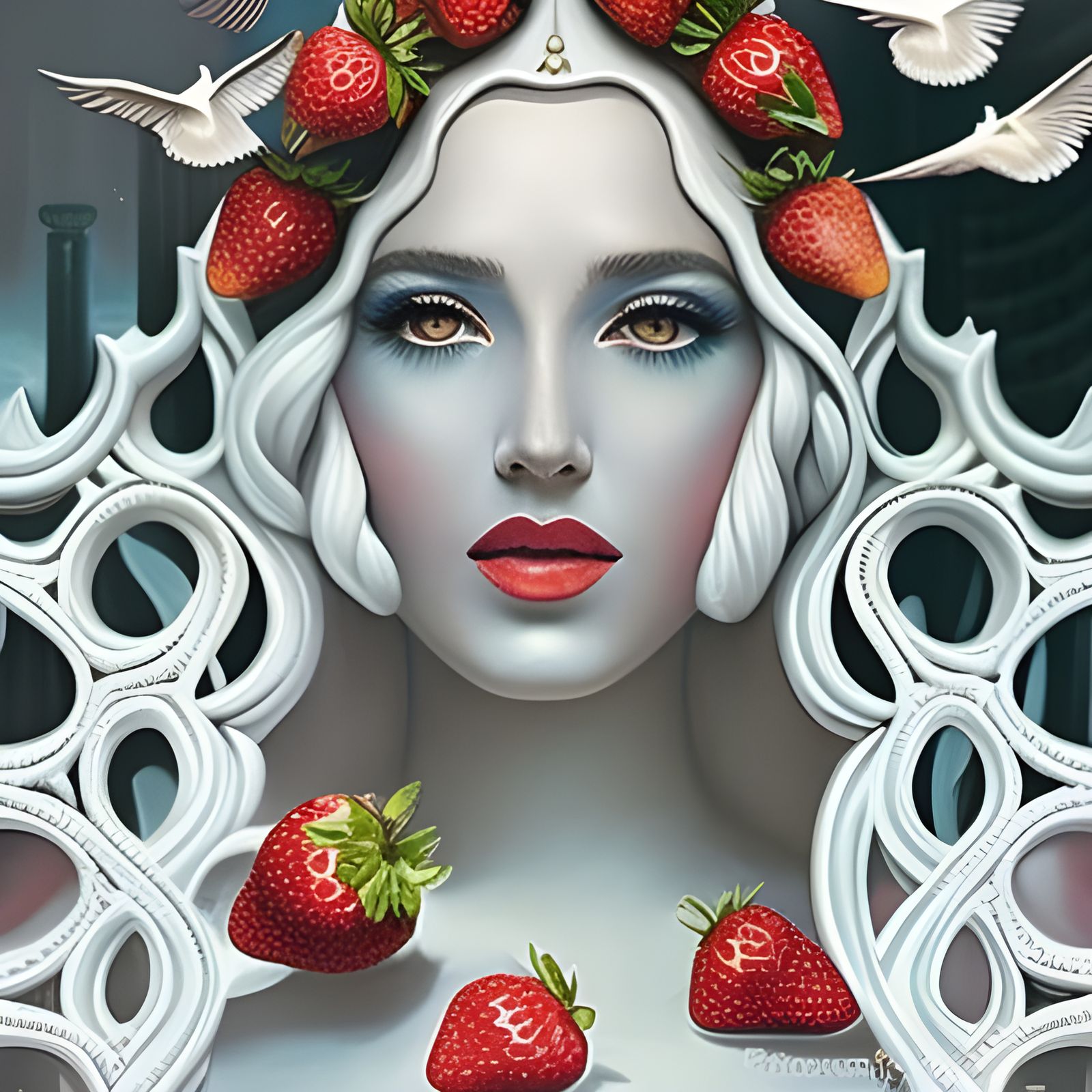 goddess of strawberry - AI Generated Artwork - NightCafe Creator