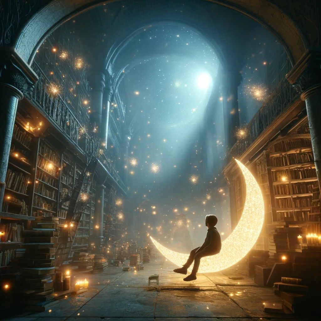 Night in the library