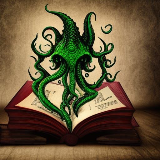 Cthulhu is reading book