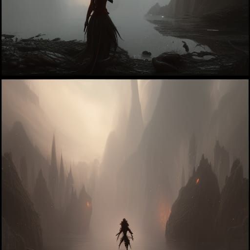 Beautiful misty woman