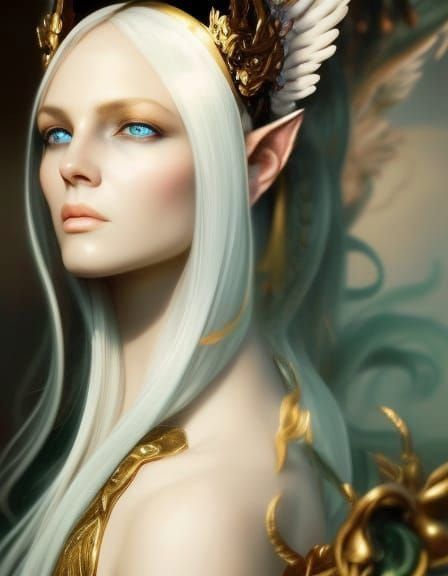 Beautiful Elven Goddess - AI Generated Artwork - NightCafe Creator