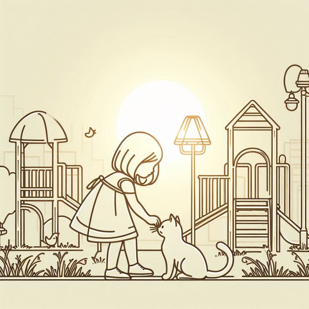 Girl & cat
