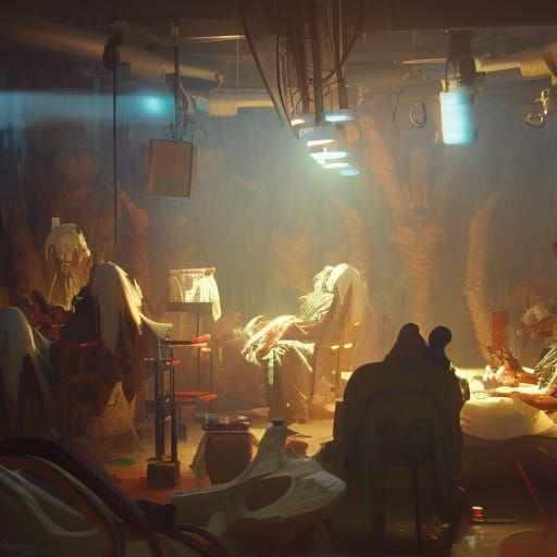 Witch Doctor's in an operating room