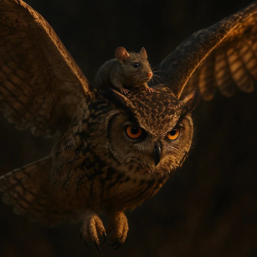 ינשוף נושא  עכבר