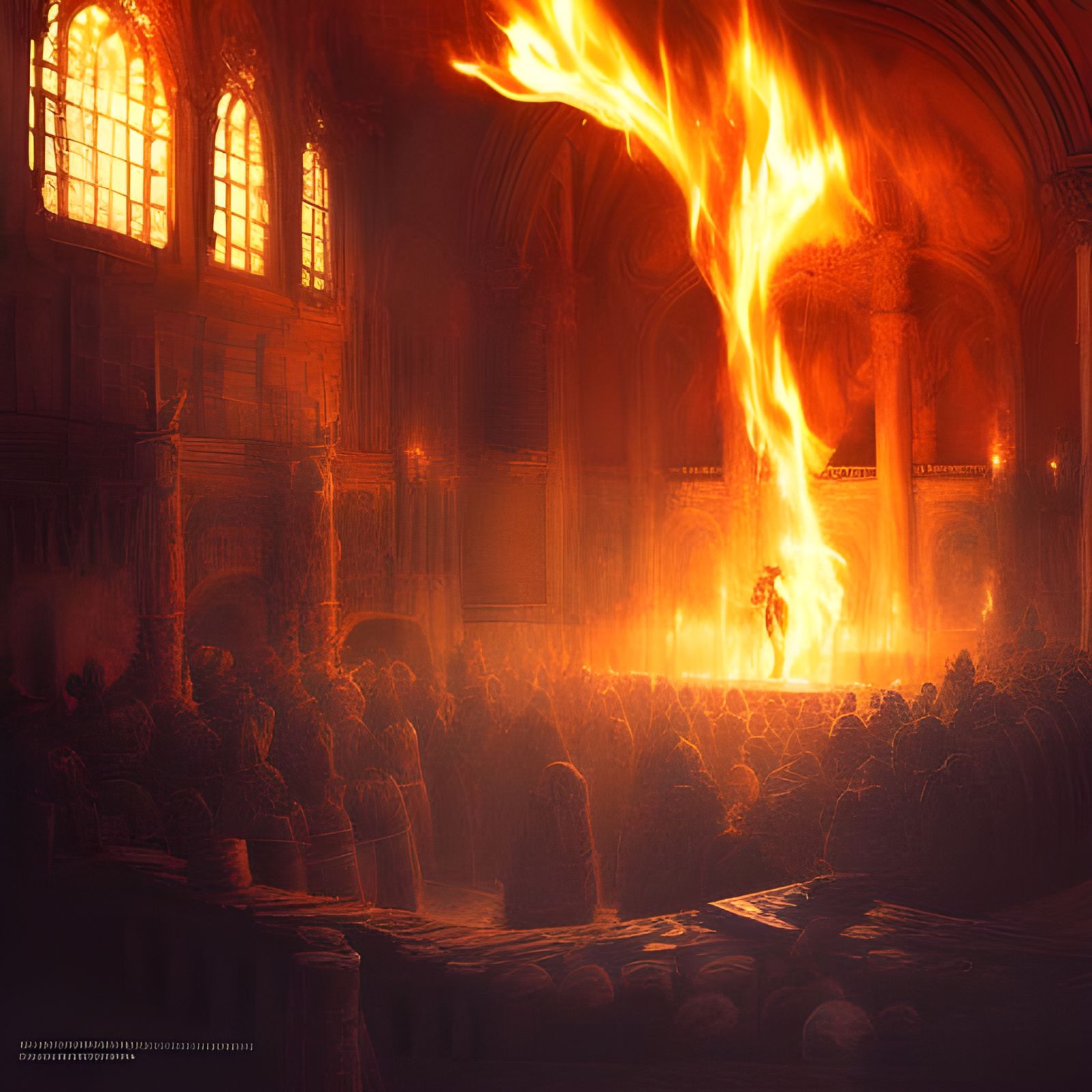 Fiery Croatian Knight Digital Matte Painting