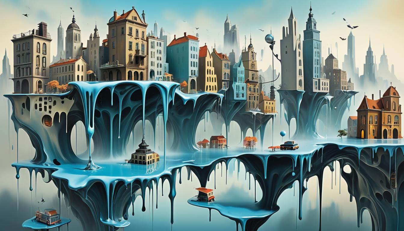Melting Cityscape of Dreams  by @Gecko