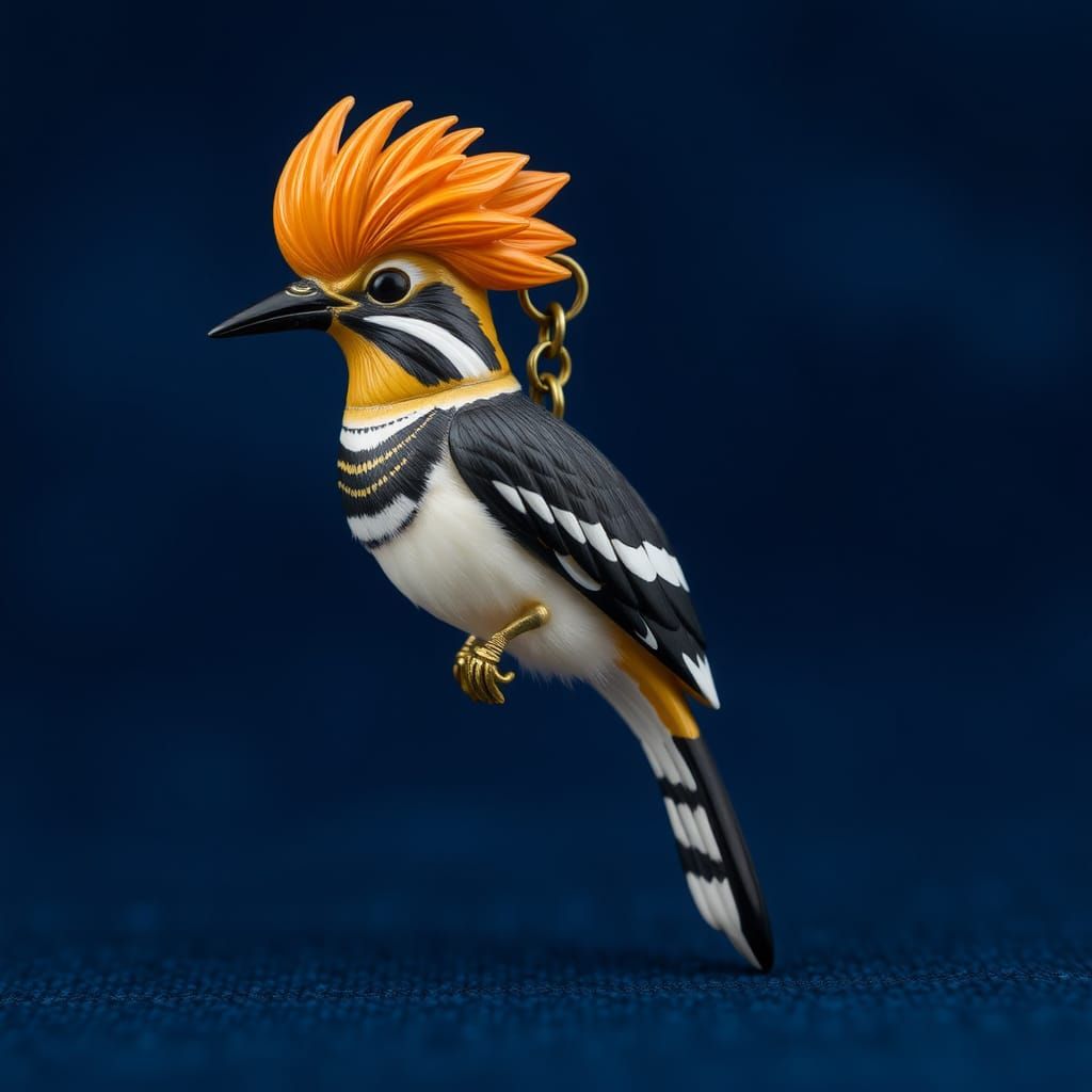Hoopoe key chain