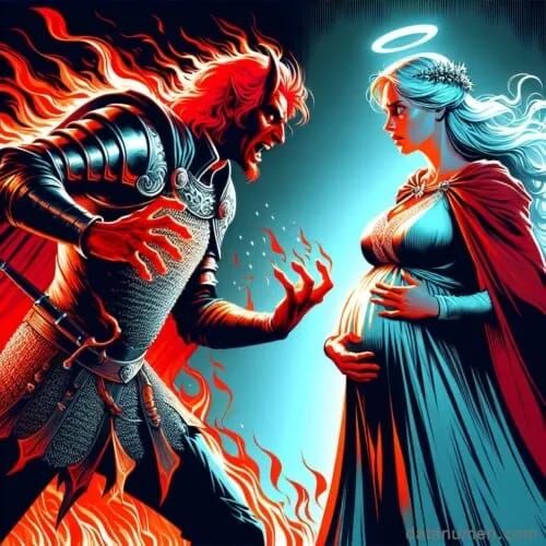 Pregnant angel transformed Grayfia Lucifuge being confronted...