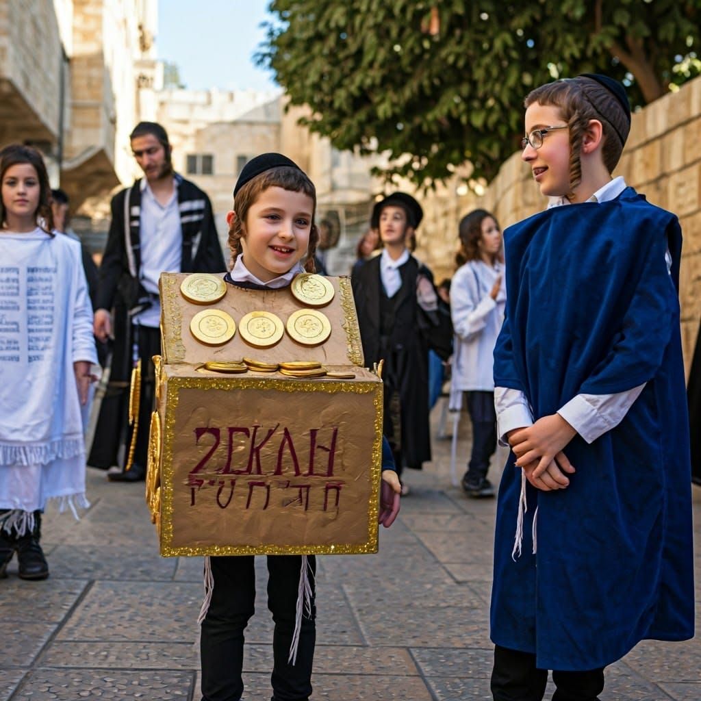 Joyful Purim Celebration in Vibrant Jerusalem Streets