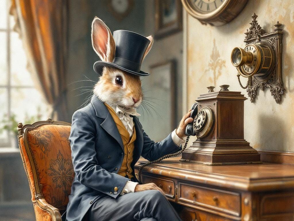 Alexander Graham Bun and his new invention  by @MagisterLudorum