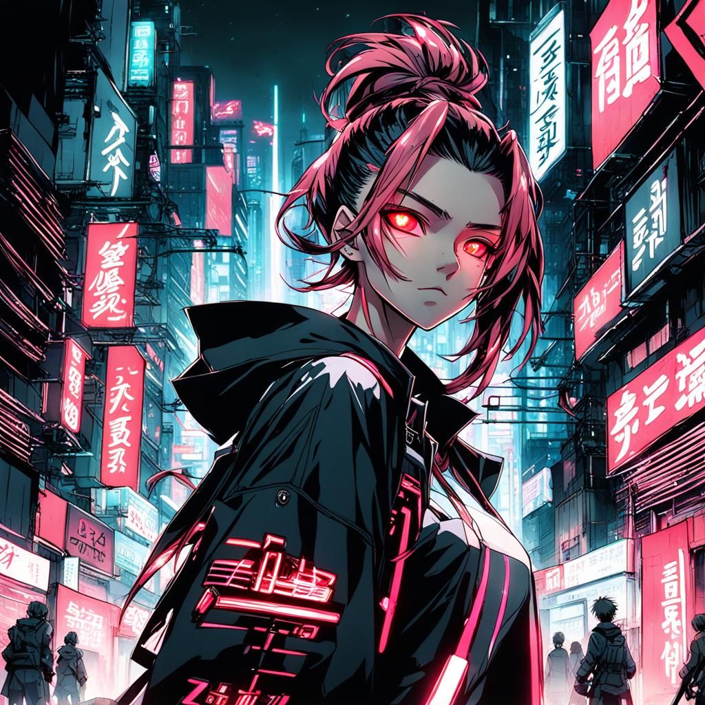 Cyberpunk Girl - AI Generated Artwork - NightCafe Creator