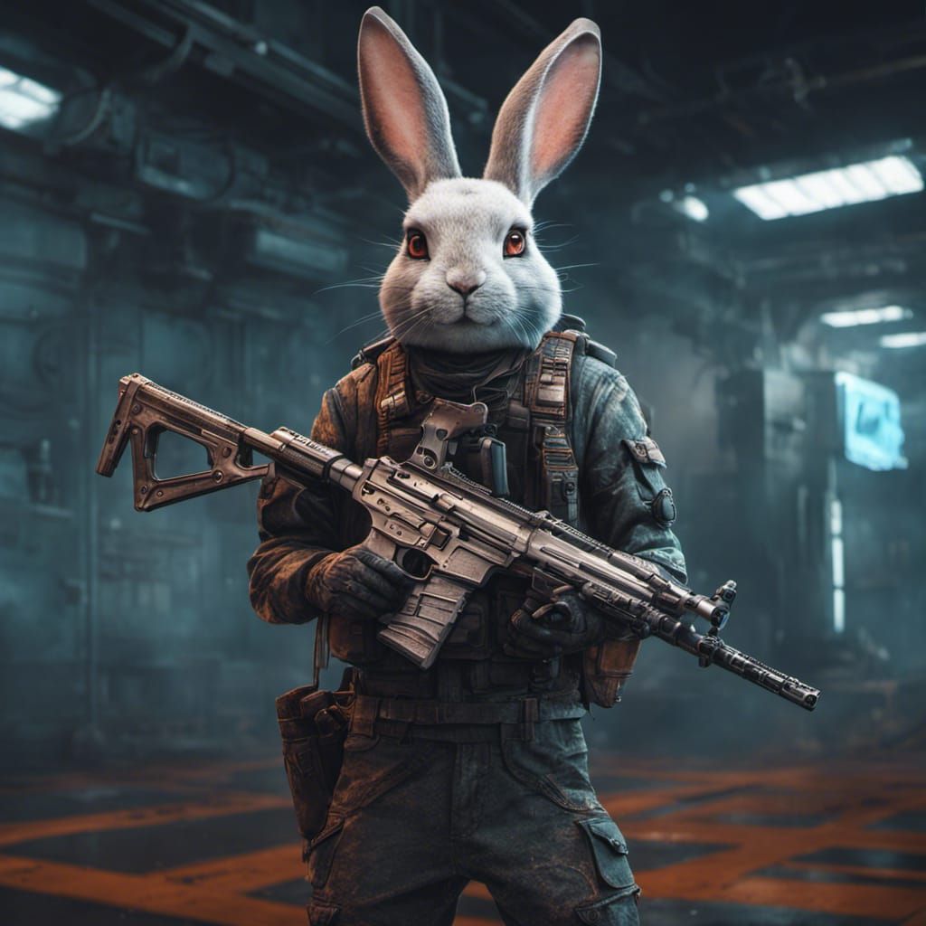 Animal army - rabbit - AI Generated Artwork - NightCafe Creator