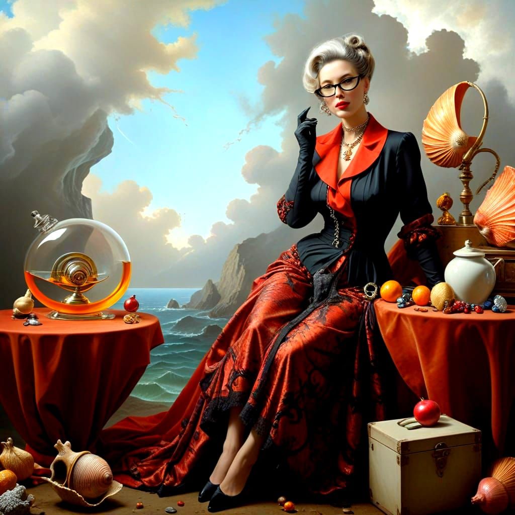 Surrealistic Masterpiece with Whimsical Elements