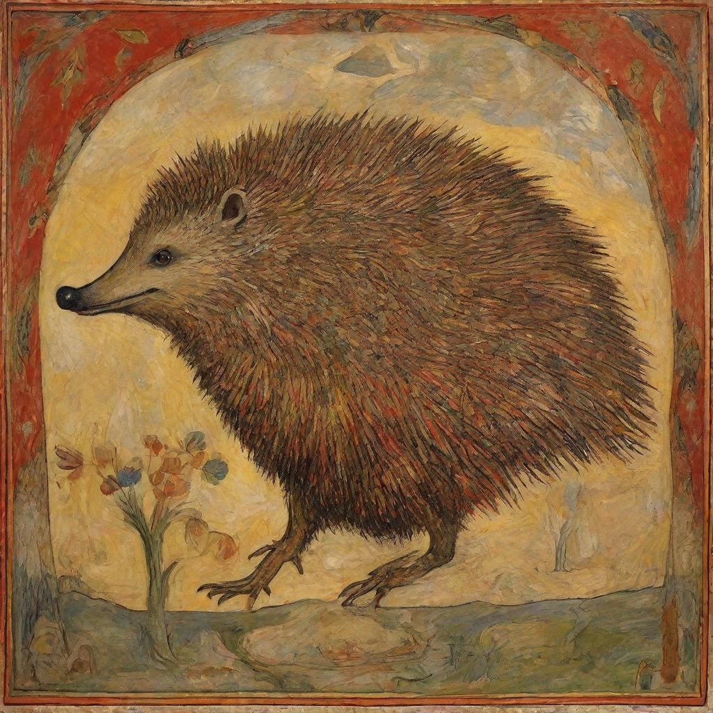 Prehistoric hedgehog as Phoenix Mythical realms by James Ensor and ...