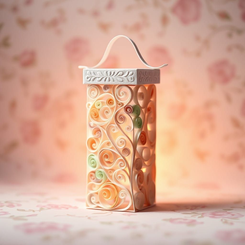 Whimsical Quilling Art in Soft Focus