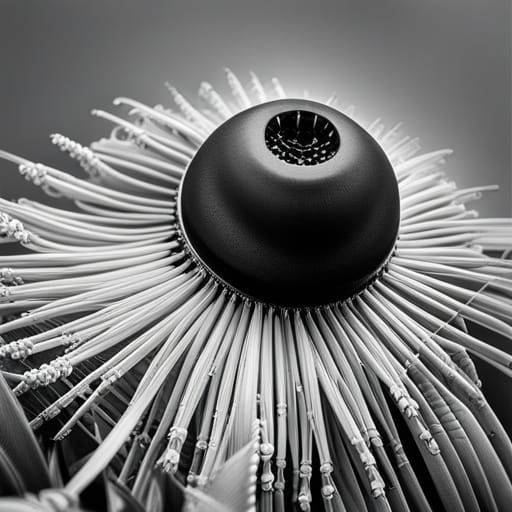 scanning electron microscopy SEM Image of a blossom AI Generated