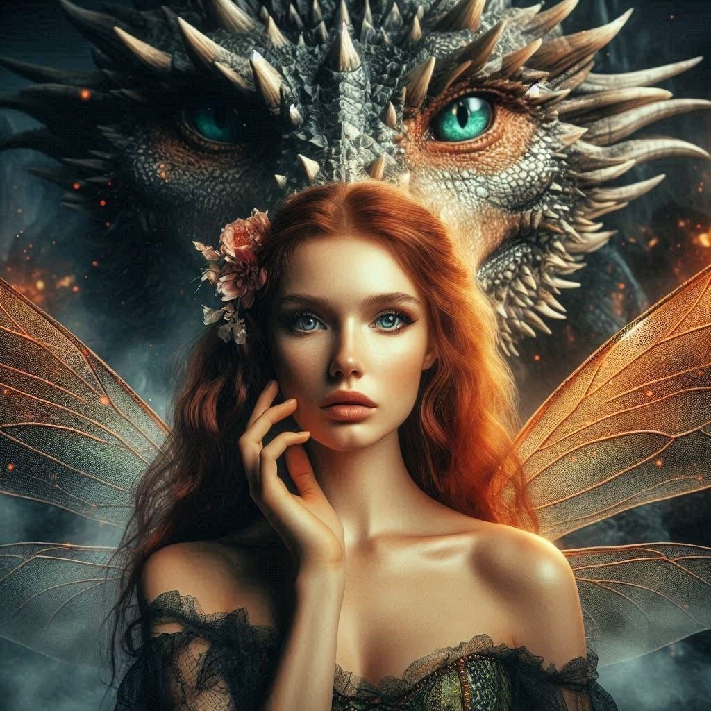 fairy and dragon
