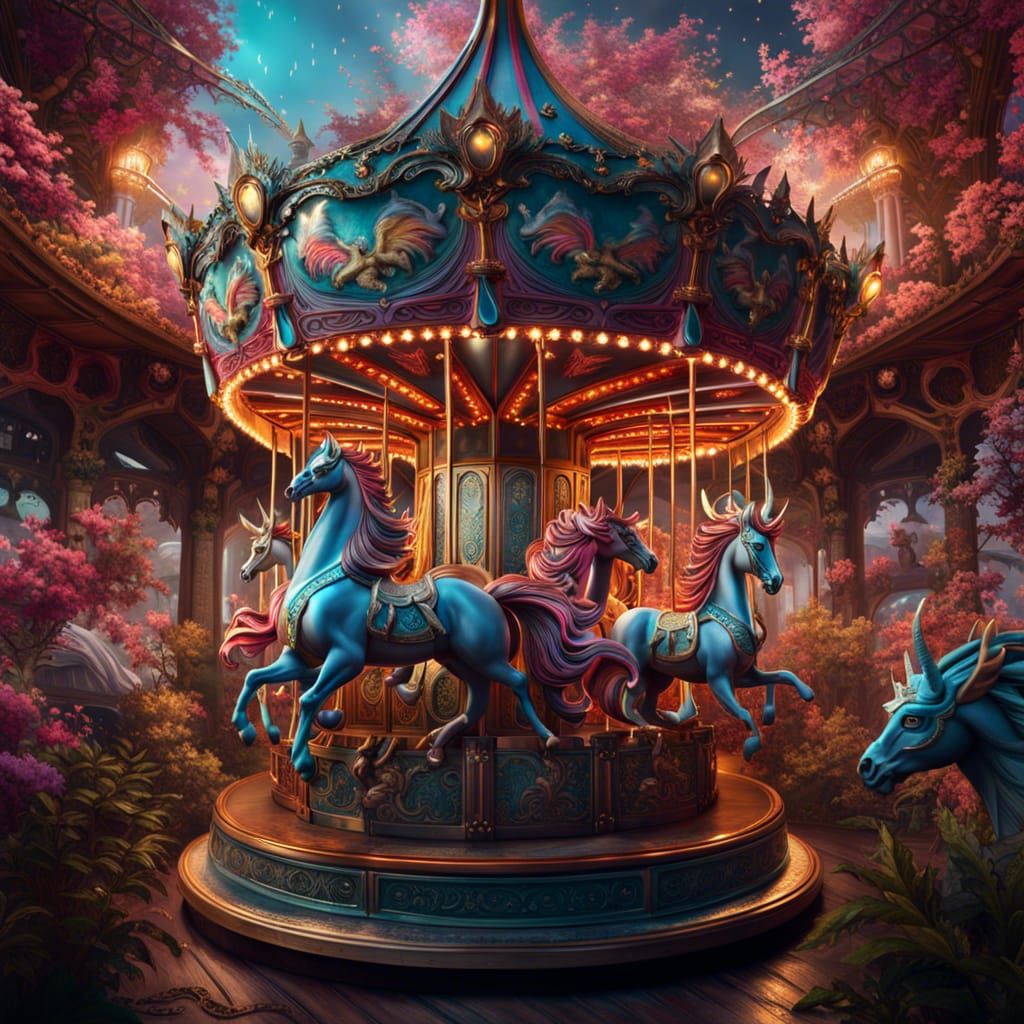 When the carousel comes to life  by @Bephers