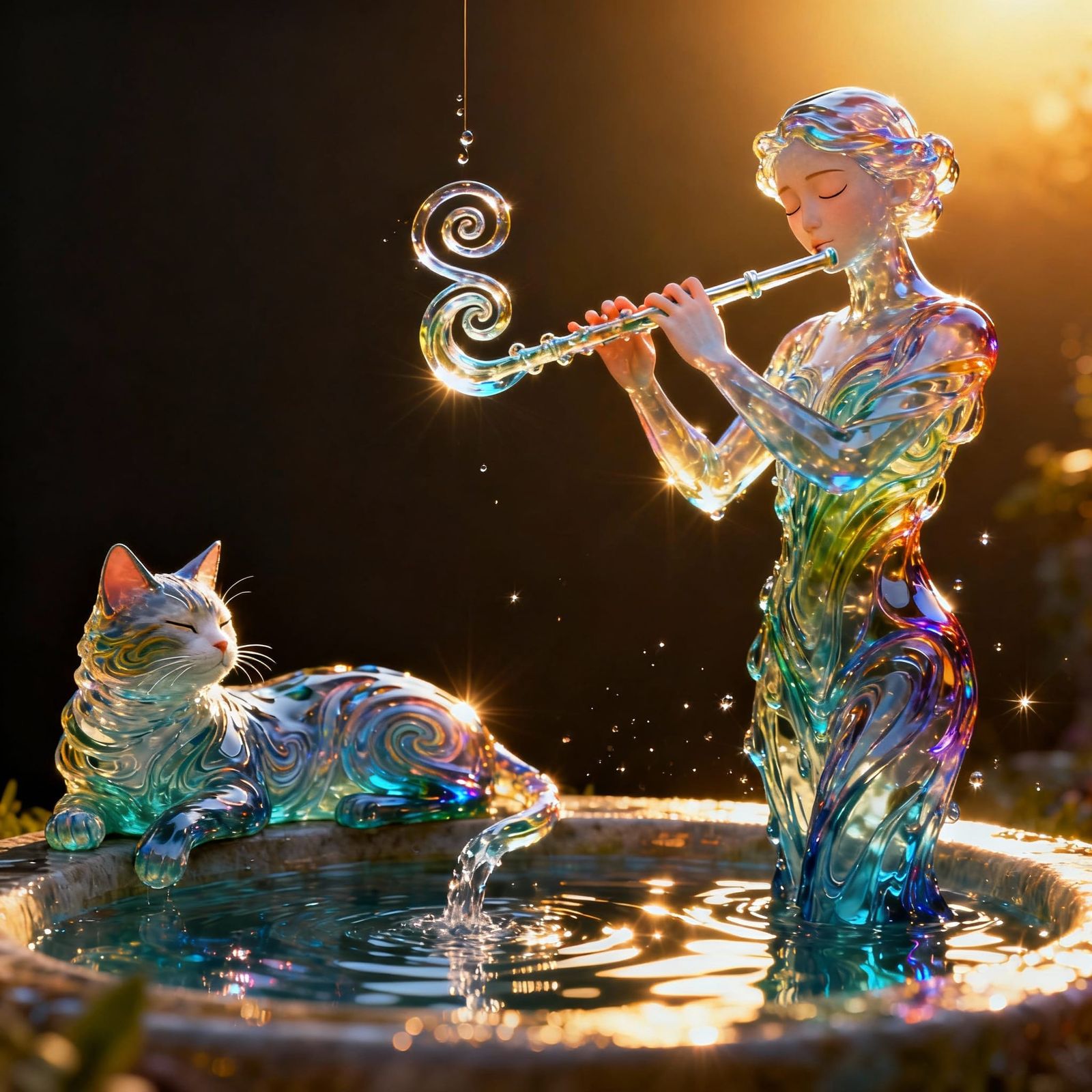 Magic Water Sprite Flautist  by @fredlef