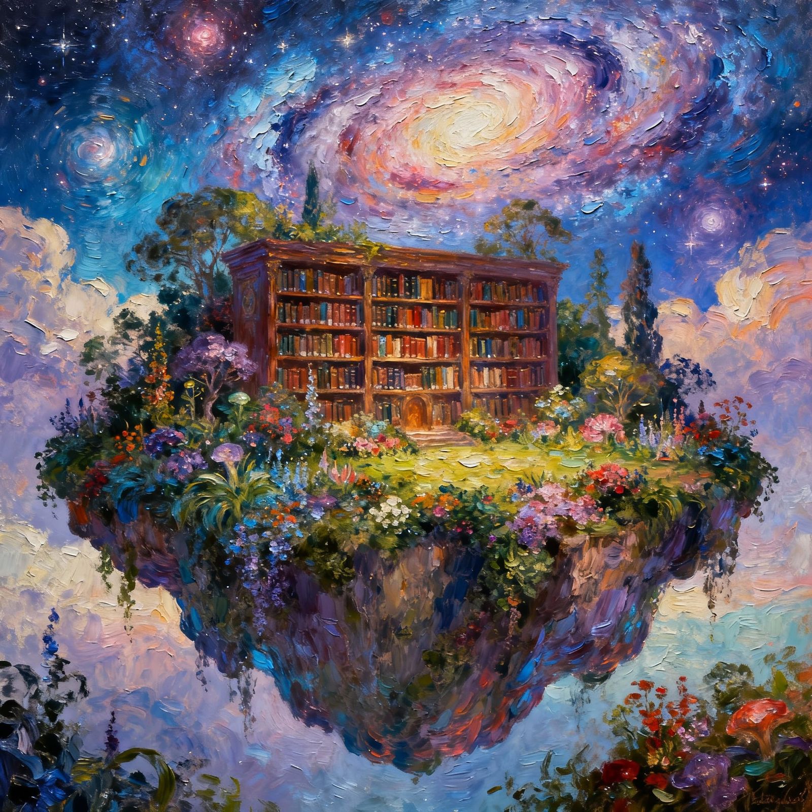 Floating Island Library  by @YYZ-5050