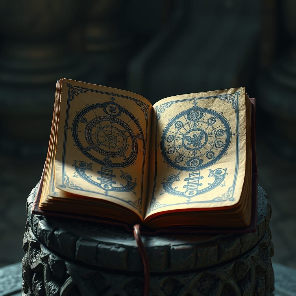 Ancient Tome Illuminated by Ethereal Glow