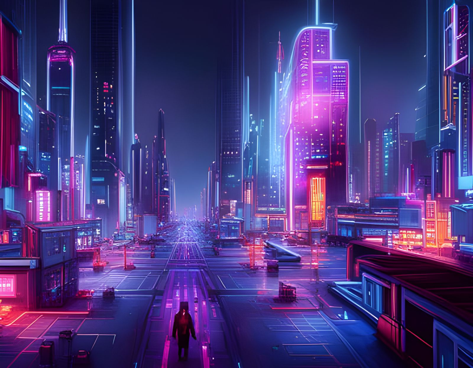 Blueprint Of A Futuristic City - AI Generated Artwork - NightCafe Creator