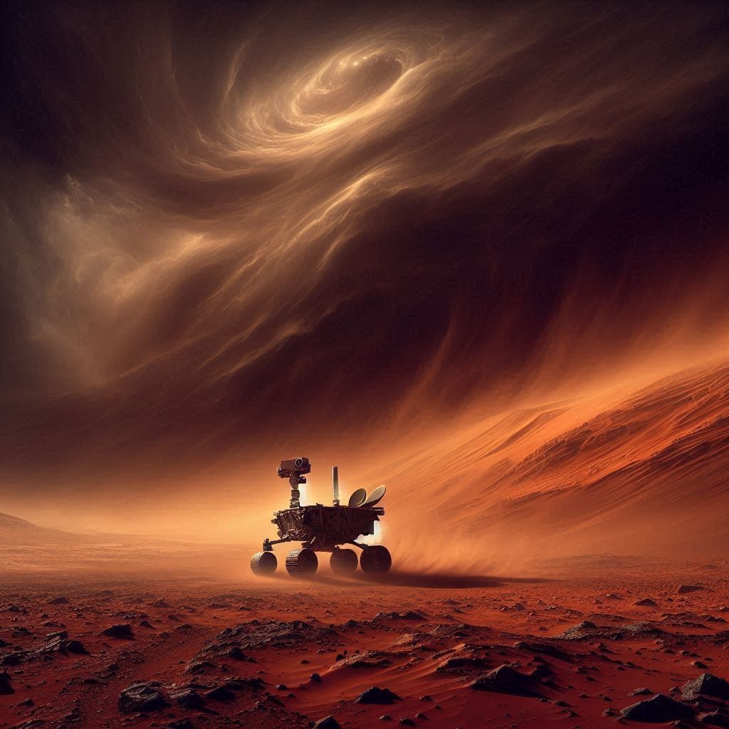 "Storm over the Red Planet"