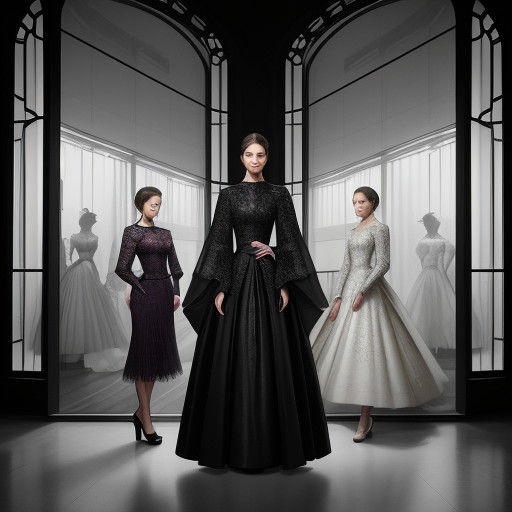 Stunning Family Portrait in High-Contrast Fashion Photograph...