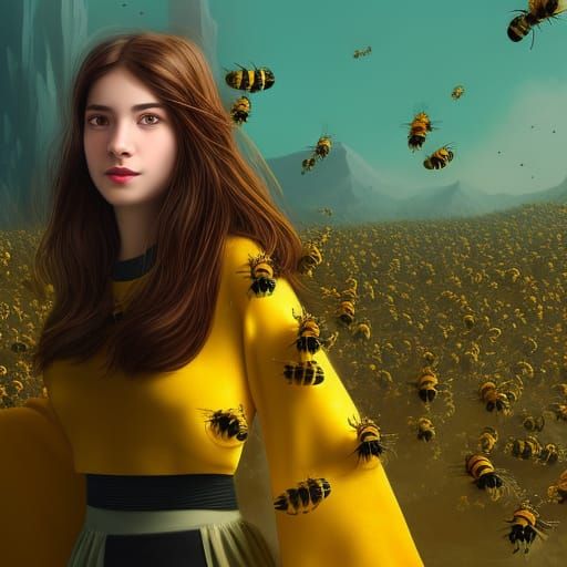 The Queen Bee👑🐝 - AI Generated Artwork - NightCafe Creator