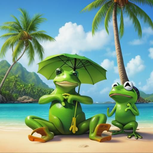 Emoji Collection: Palm Tree, Frog, Dog, Fox, and Ship