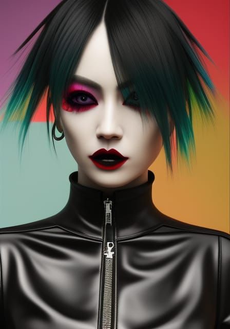 Emo Punk Girl 008 - AI Generated Artwork - NightCafe Creator